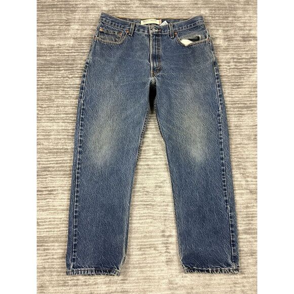 Vintage Levis 505 Mens 36x30 Blue Regular Fit Straight‎ Leg Denim Cotton - Picture 1 of 14